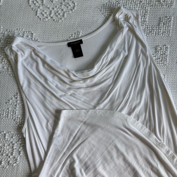 Ann Taylor factory womens size Small solid white cowl neck sleeveless tank top - Picture 7 of 7
